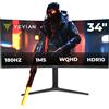 PLUS Monitor Gaming Curvo Yeyian 34" WQHD 180Hz 1ms Ultrawide HDR10 GSync + Garanzia