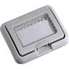 ETTROIT MT2703 Placca con Coperchio 3P Supporto Stagno Idrobox IP55 Compatibile Con Bticino Matix