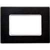 ETTROIT MT86302 Placca In Alluminio Serie Solar 3P Colore Nero Compatibile Con Bticino Matix