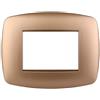 Ettroit placca compatibile Bticino Livinglight 3 moduli plastica slim colore oro - LN87311