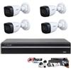 DAHUA KIT VIDEOSORVEGLIANZA COMPLETO DAHUA DVR 4 TELECAMERE 2MPX HARD DISK 1TB