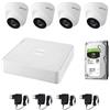 HIKVISION Kit Videosorveglianza Hikvision con DVR Turbo HD @1080p 4CH + 4 Dome + HD 1Tb Mod KIT-HIK840D