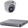HIKVISION Kit videosorveglianza Hikvision Hiwatch Turbo HD 4 ch 1080P con telecamera minidome 4 in 1 da 5 Mpx CMOS