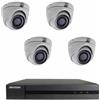 HIKVISION Kit videosorveglianza HIWATCH Hikvision Turbo HD 16 ch 1080P con 4 telecamere minidome 4 in 1 da 4 Mpx CMOS