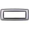 ETTROIT Placca compatibile Bticino Livinglight 7 moduli plastica bombata colore argento