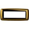 ETTROIT Placca compatibile Bticino Livinglight 7 moduli plastica bombata colore oro lucido