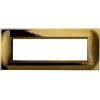 ETTROIT Placca compatibile Bticino Livinglight 7 moduli plastica quadrata colore oro lucido