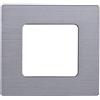 ETTROIT Placca compatibile Bticino Matix 2 moduli alluminio colore argento lucido satinato
