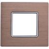 ETTROIT Placca compatibile Bticino Matix 2 moduli alluminio colore oro satinato
