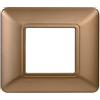ETTROIT Placca compatibile Bticino Matix 2 moduli plastica colore oro
