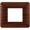 ETTROIT Placca compatibile Bticino Matix 2 moduli plastica colore radica