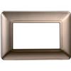 ETTROIT Placca compatibile Bticino Matix 3 moduli plastica colore bronzo