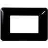 ETTROIT Placca compatibile Bticino Matix 3 moduli plastica colore nero