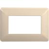 ETTROIT Placca compatibile Bticino Matix 3 moduli plastica colore sabbia