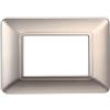 ETTROIT Placca compatibile Bticino Matix 3 moduli plastica colore titanio