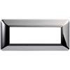 ETTROIT Placca compatibile Bticino Matix 6 moduli plastica colore cromato lucido