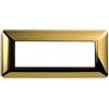 ETTROIT Placca compatibile Bticino Matix 6 moduli plastica colore oro lucido