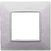 ETTROIT Placca compatibile Vimar Plana 2 moduli plastica colore bianco satinato Ettroit EV85201