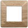 ETTROIT Placca compatibile Vimar Plana 2 moduli plastica colore legno scuro Ettroit EV83205