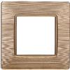 ETTROIT Placca compatibile Vimar Plana 2 moduli plastica colore oro satinato Ettroit EV85211