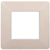ETTROIT Placca compatibile Vimar Plana 2 moduli plastica colore sabbia Ettroit EV83209