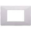 ETTROIT Placca compatibile Vimar Plana 3 moduli plastica colore bianco Ettroit EV83301