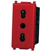 ETTROIT Presa bipasso compatibile Vimar Plana 2P+T 10/16A 250V colore rosso Ettroit EV2016
