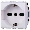 ETTROIT Presa schuko compatibile Vimar Plana 2P+T 10/16A 250V colore bianco Ettroit EV2102