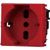 ETTROIT Presa schuko compatibile Vimar Plana 2P+T 10/16A 250V colore rosso Ettroit EV2116