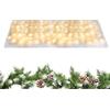 Generic Coperta da Neve per Albero di Natale, Coperta da Neve Natalizia con Luce a LED - Coperta da Neve Natalizia a LED illuminata,Coperta Invernale con Finta Neve con LED Bianche Calde per Alberi di