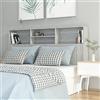 Tidyard Testiera con Contenitore e Libreria Grigio Sonoma 160x19x103,5 cm