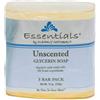 Clearly Natural - Barra Unscented del sapone della glicerina - 3Pack