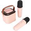 OEM Altoparlante Bluetooth portatile con 2 microfoni wireless - Kit karaoke - 512 GB di memoria - Leggero - 6 Watt - Microfono karaoke portatile