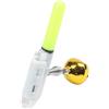 Lastdaytime Allarme elettronico da pesca con indicatore LED per pesca notturna con punta sensibile alla canna da pesca, struttura in plastica verde (F)