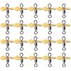 ZMdooreasy Lame in metallo Turbo Spinner per esche da pesca fai da te con amo elica con finitura oro e argento, accessori da 10 a 20 pezzi (20 pezzi oro L)