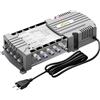 goobay 64874 Interruttore multiswitch satellitare compatto, 5 ingressi, 8 uscite, 4 K, 8 K UHD/DAB+, per 8 partecipanti