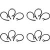 Beelooom 12 pezzi Handfree foro 5,5 mm nero gancio auricolare in plastica per auricolare Bluetooth