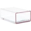 TATAY Organizer Frigorifero Fresh Box Large | Contenitori Frigorifero Organizer con Cassetto Estraibile e Griglia Scongelamento | Modulare e Impilabile | 2,8L | Senza BPA | 27x16x9 cm, Trasparente