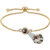 Nergaebe Braccialetti Personalizzati Con Foto All'interno, Bracciale di Proiezione Con Immagine Circolare per Donna Uomo, Regalo per la Festa della Mamma, Compleanni