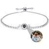 Nergaebe Braccialetti personalizzati con foto, braccialetti di proiezione personalizzati con foto per donna uomo, bracciale con immagine circolare per la festa della mamma