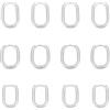 UNICRAFTALE 12 orecchini a cerchio in acciaio inox di 3 dimensioni, ovali, senza fine, orecchini a cerchio per dormire, set di orecchini per piercing dormienti, regalo da donna, Metallo