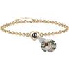 Zopmopae Braccialetto personalizzato con foto all'interno donna Braccialetto personalizzato con proiezione di foto Braccialetti con immagine a cuore Regali fotografici commemorativi, Gold