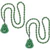 UNICRAFTALE Collana con ciondolo a forma di Buddha, in giada, imitazione di Buddha Guanyin, con cristallo, regalo per donne e uomini