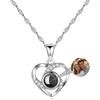 Zopmopae Collana Personalizzata con Proiezione Fotografica a Cuore - I Love You in 100 Lingue per Mamma e Moglie - Per la Festa della Mamma
