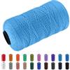CAMAL Macrame Corda Polipropilene Filo Macrame 1.5mm Spago Colorato 200m Cordino per Borse Uncinetto Corde Colorate per Artigianato, Decorazioni per la Casa, Borsa a Tracolla (Blu Acqua)