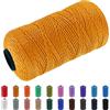 CAMAL Macrame Corda Polipropilene Filo Macrame 1.5mm Spago Colorato 200m Cordino per Borse Uncinetto Corde Colorate per Artigianato, Decorazioni per la Casa, Borsa a Tracolla (Giallo Oro)