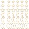 UNICRAFTALE 36 pz 6 Taglie Golden Star & Anelli di Collegamento 304 Cornici in Acciaio Inox Connettori Gioielli in Metallo Connettori Collegamenti per Le Donne Creazione di Gioielli