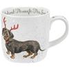 Royal Worcester Portmeirion Home & Gifts MMOC5629-XS - Tazza con bassotto e neve, in porcellana, multicolore, 8,5 x 12 x 8 cm