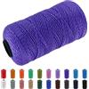 CAMAL Macrame Corda Polipropilene Filo Macrame 1.5mm Spago Colorato 200m Cordino per Borse Uncinetto Corde Colorate per Artigianato, Decorazioni per la Casa, Borsa a Tracolla (Viola)