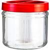 Borgonovo Set di 4 Vasi MOD. Ortes con Tappo Rosso da 2,5 kg.